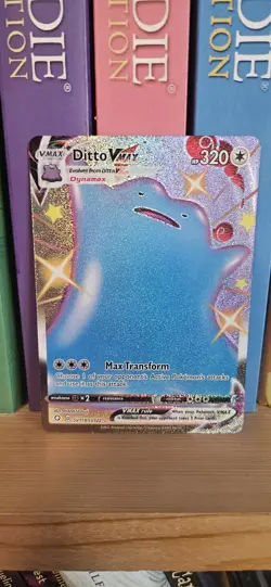 Pokemon TCG Ditto VMAX Full Art Ultra Rare SV119/SV122 Shining Fates - Image 1