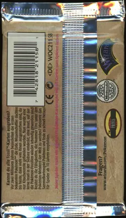 2000 Pokemon GERMAN Unlimited Fossil Aerodactyl Booster Pack Sealed 21.00g - Image 2