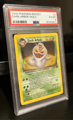 Dark Arbok 2/82 PSA 6 2000 Rocket Set Holo Rare Pokemon Card - Image 2