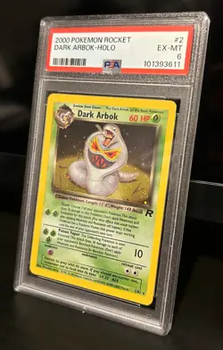 Dark Arbok 2/82 PSA 6 2000 Rocket Set Holo Rare Pokemon Card - Image 3