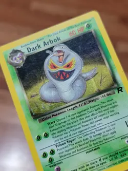 LP! Dark Arbok Rare Holo Pokemon Card Team Rocket 2/82 Basic 1999 Holographic - Image 2