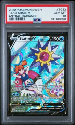 PSA 10 Starmie V Astral Radiance Pokemon Card Trainer Gallery TG13/TG30 2022 - Image 1