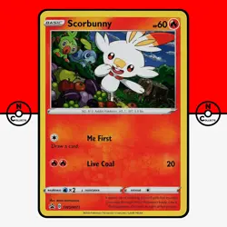 Pokemon Scorbunny SWSH071 Black Star Promo Cosmos Holo #3 NM - Image 1