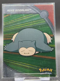 Pokemon Topps Series 2 Heroes & Villains TV Animation HV14 SNORLAX - Silver Foil - Image 1