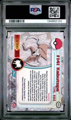 2000 TOPPS POKEMON TV ANIMATION SERIES 3 #141 KABUTOPS PSA 9 - Image 2