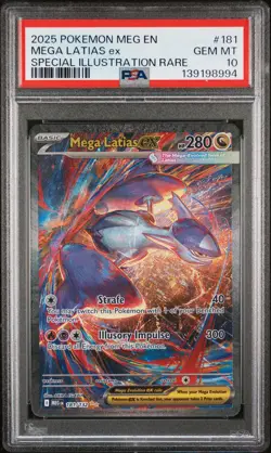 2025 POKEMON MEG EN-MEGA EVOLUTION #181 MEGA LATIAS EX PSA 10 - Image 1