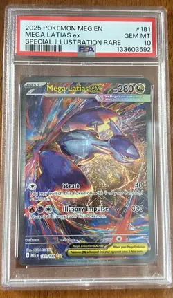 2025 POKEMON MEG EN-MEGA EVOLUTION 181 MEGA LATIAS EX SIR PSA 10 - Image 1