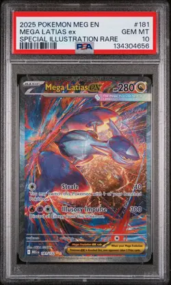 2025 POKEMON MEG EN-MEGA EVOLUTION 181 MEGA LATIAS EX SIR PSA 10 - Image 1