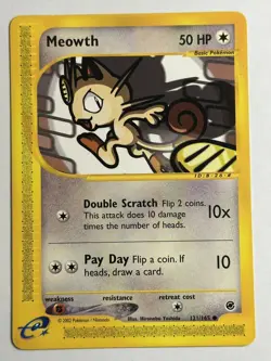 Meowth Expedition 121/165 MP-LP Pokemon Card - Image 1