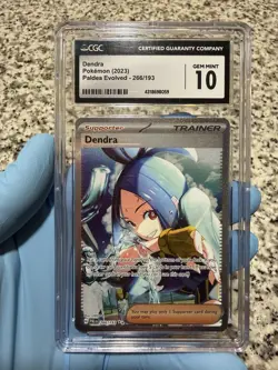 Pokemon TCG Dendra Sir Paldea Evolved Card 266/193 CGC 10 Gem Mint! - Image 1