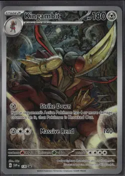 Kingambit Promo SV: Scarlet & Violet Promo Cards 130 Metal Pokemon Card - Image 1