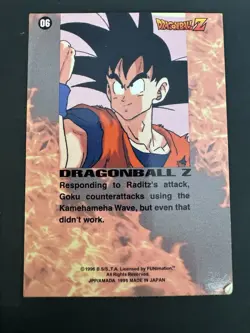1996 Dragon Ball Z Card #06 Goku Kamehameha Holo Foil Prism - Image 2