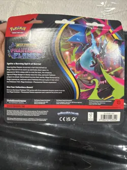 Pokemon TCG Mega Evolution - Phantasmal Flames Booster Blister - 3 Packs - Promo - Image 2