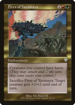 MTG Fires of Yavimaya Invasion Japanese Near Mint Foil - Image 2