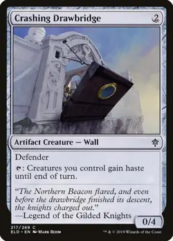 CRASHING DRAWBRIDGE X 4 N/M- THRONE OF ELDRAINE MAGIC THE GATHERING - Image 1