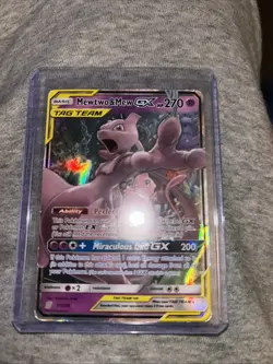 Pokemon Mewtwo & Mew GX TAG TEAM Ultra Rare Holo 71/236 Sm-Unified Minds - Image 1