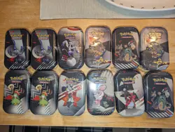 12 Black Bolt and White Flare Pokemon Unova Mini Tins (lot Of 12) Factory Sealed - Image 1