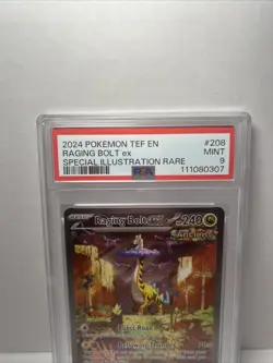 2024 Pokemon Temporal Forces Raging Bolt Ex Special Illustration Rare #208 PSA 9 - Image 2