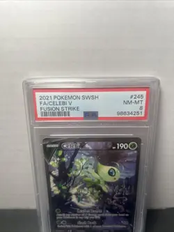 Pokemon TCG Celebi V Alternate Art Fusion Strike 245/264 PSA 8 - Image 2
