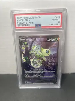 Pokemon TCG Celebi V Alternate Art Fusion Strike 245/264 PSA 8 - Image 3