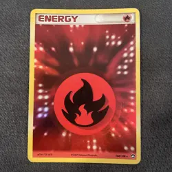 Fire Energy 104/108 Holo Pokemon Power Keepers Rare 2007 MP - Image 1