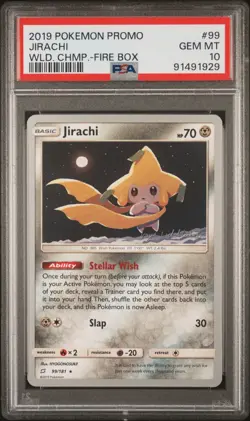 PSA 10 Jirachi 99/181 2019 World Championships Pokemon Promo TCG Championship - Image 1