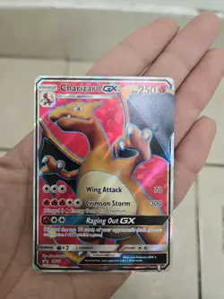 Pokemon TCG 2017 Charizard GX Full Art Holo SM60 LP Condition - Image 1