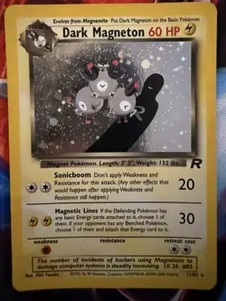 Dark Magneton 11/82 Team Rocket Holo Rare Pokemon TCG - LP/MP - Image 1
