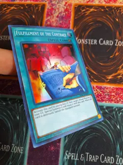 Yu-Gi-Oh! TCG Fulfillment of the Contract HISU-EN052 Super Rare 1st Edition NM - Image 2