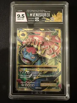Mega Venusaur EX 100/108 Mega Pokemon XY Evolutions HGA 9.5 Gem Mint - Image 1