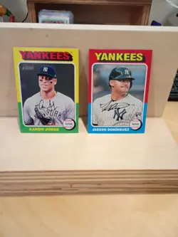 2024 Topps Heritage New York Yankees Aaron Judge & Jasson Dominguez!!! - Image 1