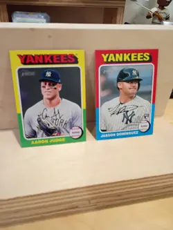 2024 Topps Heritage New York Yankees Aaron Judge & Jasson Dominguez!!! - Image 4