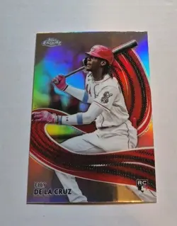 2024 Topps Chrome Elly De La Cruz RC Refractor Strokes #S-22 Cincinnati Reds - Image 1