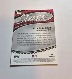 2024 Topps Chrome Elly De La Cruz RC Refractor Strokes #S-22 Cincinnati Reds - Image 2
