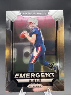 2024 Panini Prizm - Emergent Drake Maye RC #4 New England Patriots - Image 1