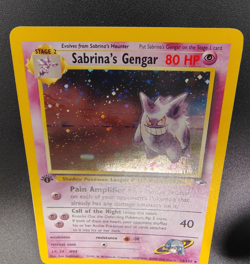 Pokemon Gym Heroes - Sabrina's Gengar 14/132- First Edition - Holo - LP - Image 3