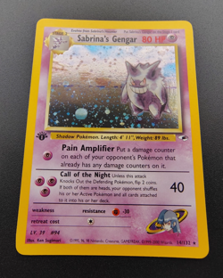 Pokemon Gym Heroes - Sabrina's Gengar 14/132- First Edition - Holo - LP - Image 4