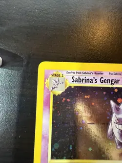 Pokemon TCG Sabrina's Gengar Holo Rare 1st Edition Gym Heroes 14/132 SWIRL LP - Image 3