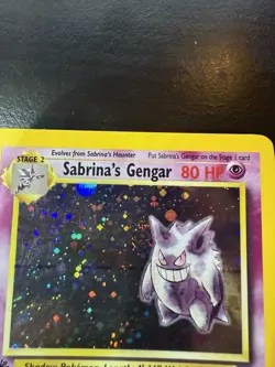 Pokemon TCG Sabrina's Gengar Holo Rare 1st Edition Gym Heroes 14/132 SWIRL LP - Image 4