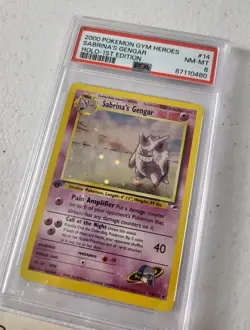 Sabrina’s Gengar 1st Edition 14/132 - Gym Heroes *PSA 8 NM-MT* Holo Pokemon Card - Image 3