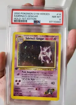 Sabrina’s Gengar 1st Edition 14/132 - Gym Heroes *PSA 8 NM-MT* Holo Pokemon Card - Image 4