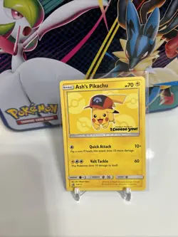 Ash's Pikachu SM111 Black Star Promo Pokemon TCG I Choose You Movie Promo LP - Image 1