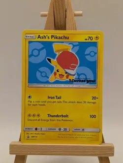 Ash's Pikachu SM114 Sun & Moon Black Star Promo I CHOOSE YOU! Pokemon 2017 - Image 2