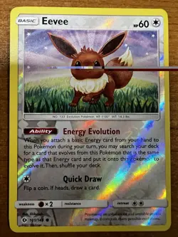 Eevee 101/149 - Reverse Holo - Sun And Moon Base Set Pokemon TCG - LP - Image 1