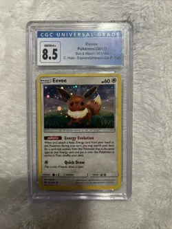 Pokemon TCG Eevee Sun & Moon Base Set 101/149 Reverse Holo Common - Image 1