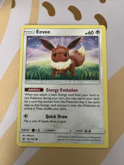 Pokemon TCG Eevee Sun & Moon Base Set 101/149 Regular Common - Image 1