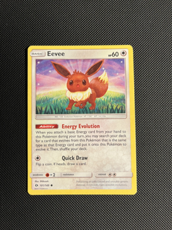 Pokemon TCG Eevee 101/149 Sun and Moon Base Set Non Holo Regular Common NM - Image 1