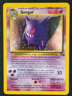 GERMAN Gengar 5/62 Fossil Base Set Holo Vintage 1999 WOTC [LP] Pokemon Vintage. - Image 1