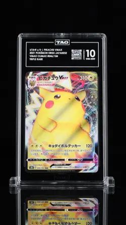 TAG 10 GEM MINT JAPANESE POKEMON 2021 PIKACHU VMAX 046/184 VMAX CLIMAX S8b MQ - Image 1