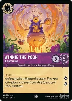 Disney Lorcana Fabled - 41 Winnie the Pooh Hunny Wizard, Common COLD FOIL - Image 1